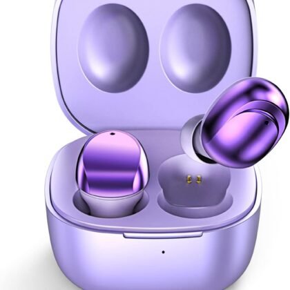 ELOVEN Wireless Earbuds Deep Bass Stereo Sound Bluetooth Earbuds 120H True Wireless Headphones with Ear Caps (S/M/L) for Samsung S24/S23/S22/S21 Ultra Z Flip 5/4/3/Fold 5/4 A53 iPhone 17/16/15 Purple