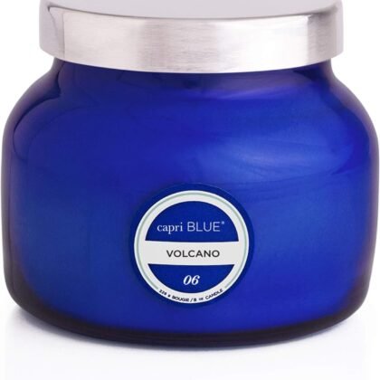 Capri Blue Volcano Scented Candles - Luxury Glass Jar Candles for Home Scented with Tropical Fruit & Sugared Citrus - Soy Wax Blend - Capri Blue Volcano - Blue Color (8 oz)
