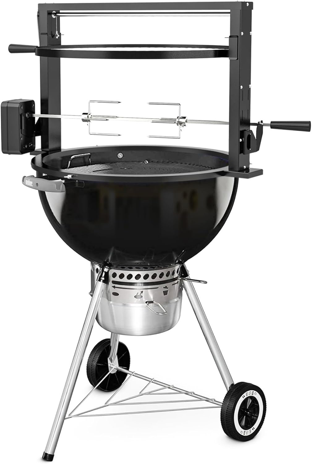 only fire Santa-maria Style Grill Rotisserie System Adjustable Cooking Grate Attachment for Weber 22 inch Kettle Grills - Global Patent - Image 2