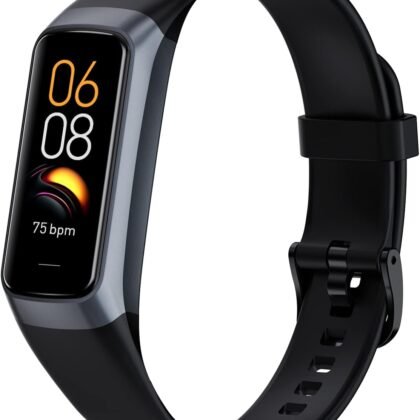 Fitness Tracker with 24/7 Heart Rate Blood Oxygen Sleep Monitor,Activity Tracker with 1.1" AMOLED Touch Color Screen, Multiple Sport Modes Step Counter,IP68 Waterproof for Women Men