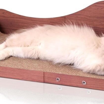 ComSaf 26.4" Large Cat Scratcher Bed, Cat Scratching Board, Durable Cardboard for Indoor Use, Extra Large Couch with Scratch Pad - Sofa Lounge