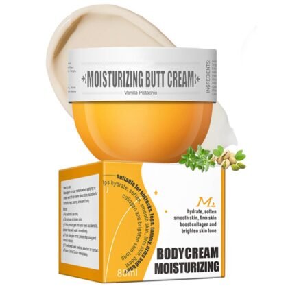 Butt Cream, Body Thigh Butt Firming Cream, Moisturizing Body Skin Repair- Fast Absorbing, Non-Greasy, Smoothening Butt Cream for All Skin, 80ml (#01 Vanilla Pistachio)