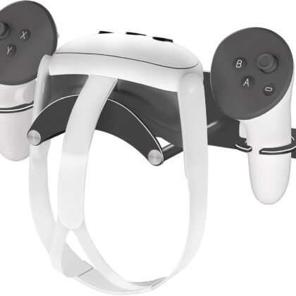 VR Headset Wall Mount Storage Stand Hook Compatible with Meta Quest 3/Meta Quest 3S/Quest Pro/Quest 2 Metal VR Headset Hook Storage Rack Holder(Aluminum Alloy-Black)