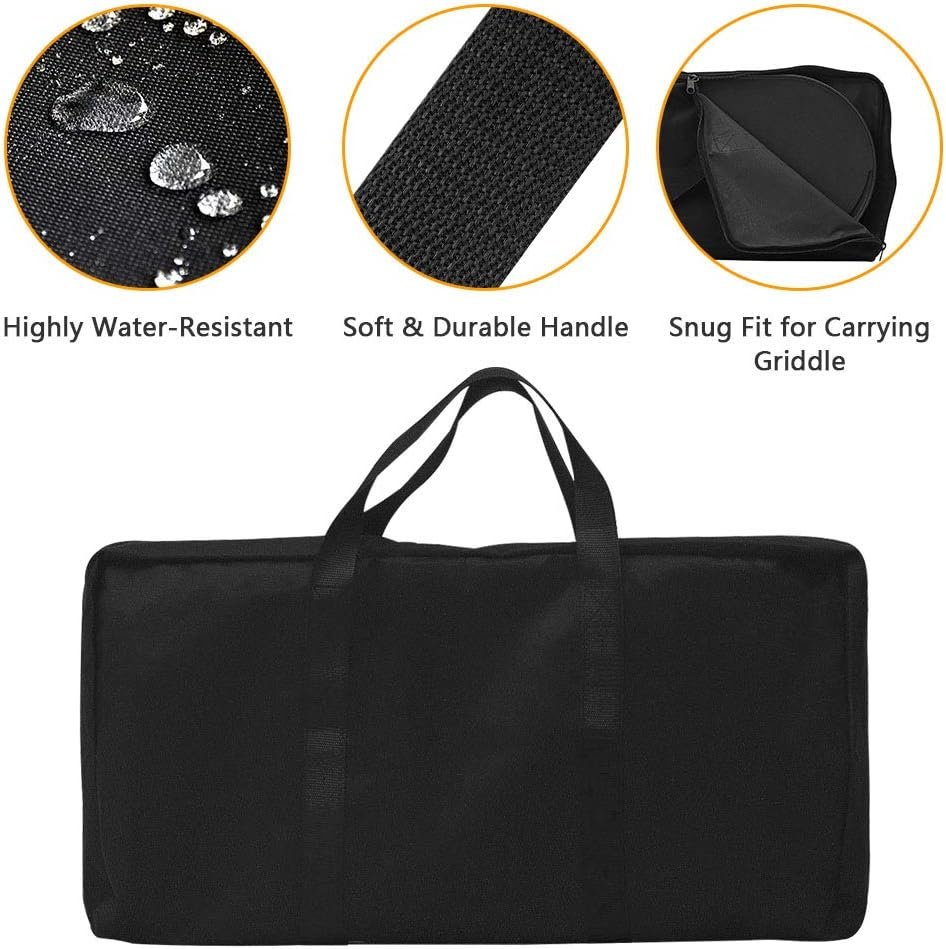 MixRBBQ Cast Iron Griddle with Bag for Coleman RoadTrip Swaptop Grills, Outdoor BBQ Camping Grills Nonstick Cooking Griddle Accessories, Full Size - Image 4