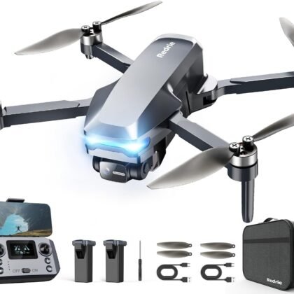 GPS Drones with Camera for Adults 4K, Foldable Drone with Brushless Motor, Auto Return/Follow, Tap Fly/Circle Fly, Beginner-Friendly One Key Start, 45 Mins Flight, Under 249g