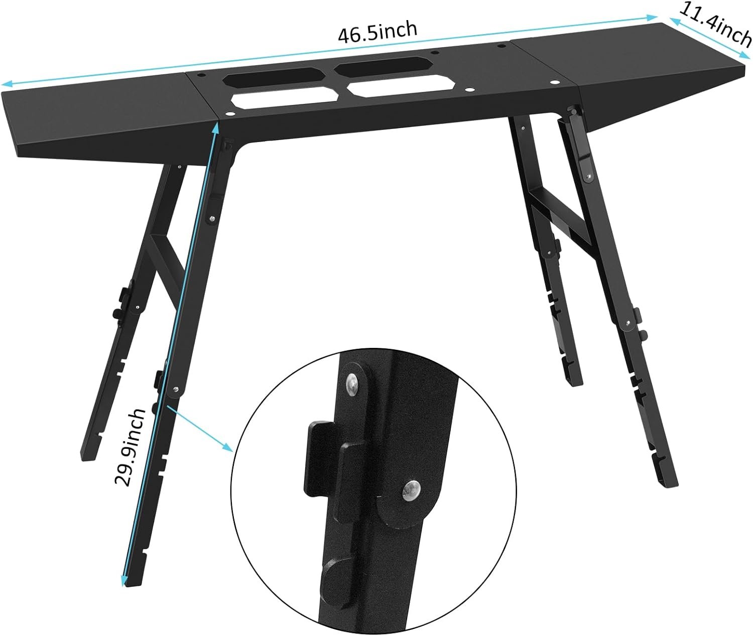 Universal Portable Griddle Stand - Grill Griddles Stand Fit for Blackstone 17” or 22” Propane Table Top Griddle with Two Side Shelf, Ideal for Outdoor Cooking & Camping - Image 5
