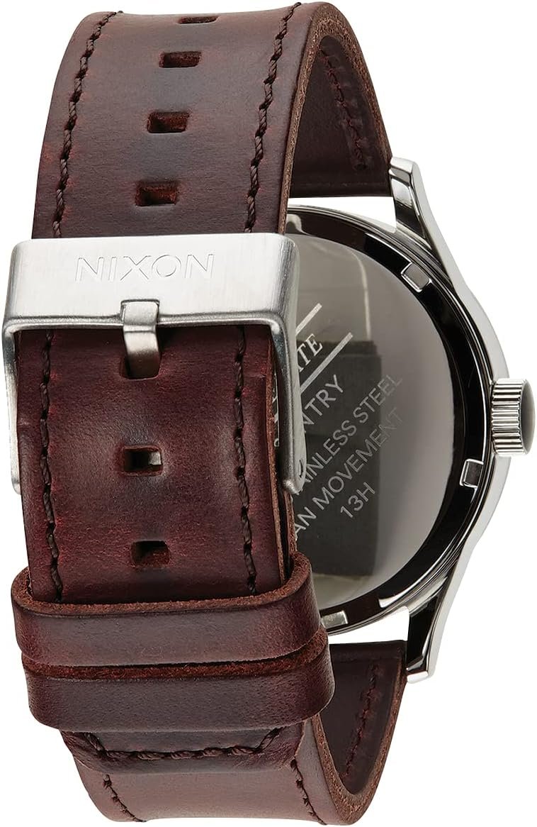 Nixon Men's A105 Sentry 42mm Stainless Steel Leather Quartz Movement Watch - Image 3