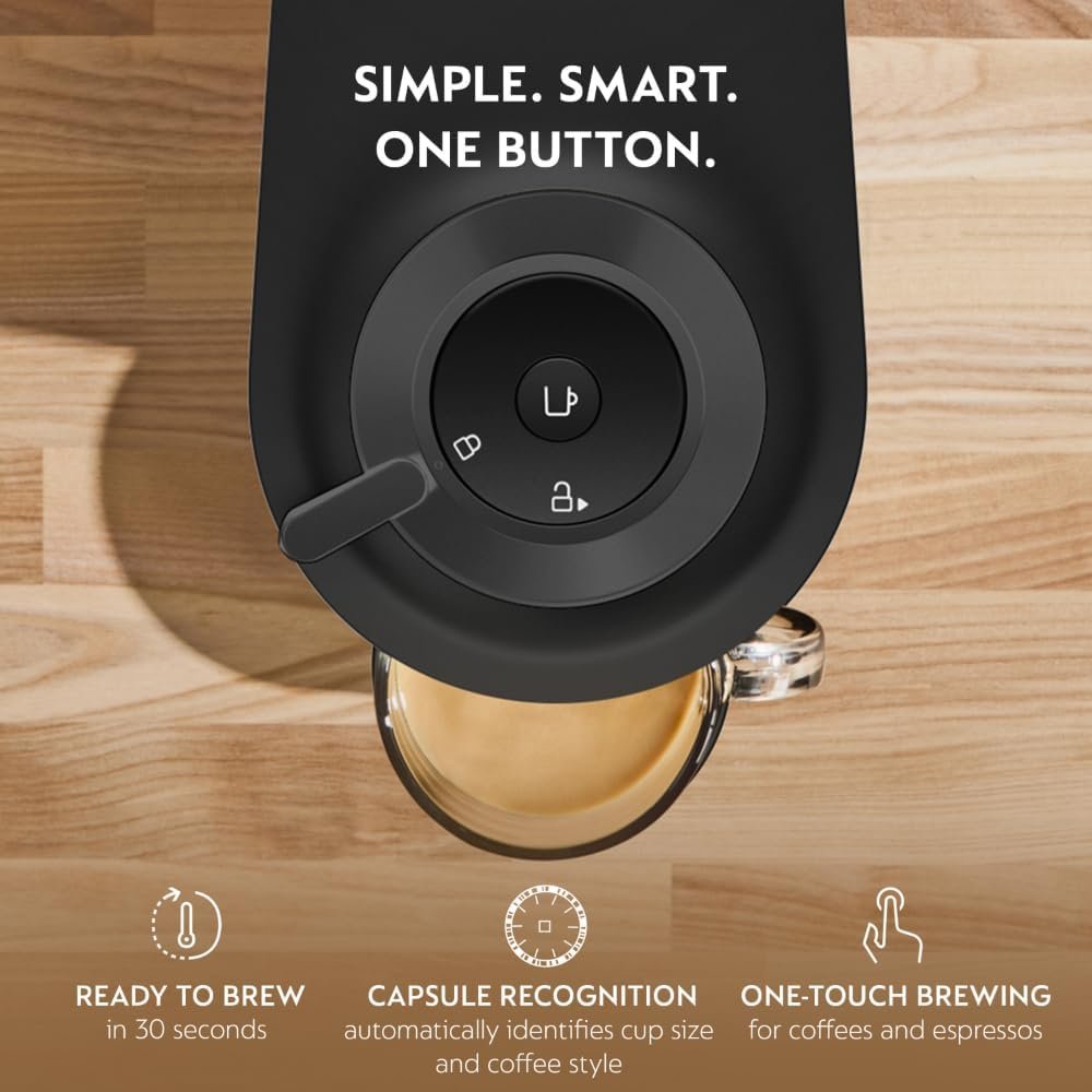 Nespresso Vertuo Pop+ Coffee and Espresso Maker by De'Longhi, Black Matte with Dark Chrome - Image 2