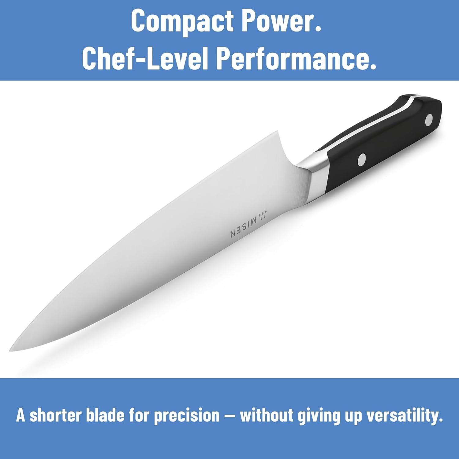 Misen 6.8" Chef Knife – High Carbon Japanese AUS-10 Stainless Steel – Hybrid German & Japanese Blade – Precision Kitchen Knife for Professionals & Home Cooks – Ultimate Cutting Performance - Black - Image 4