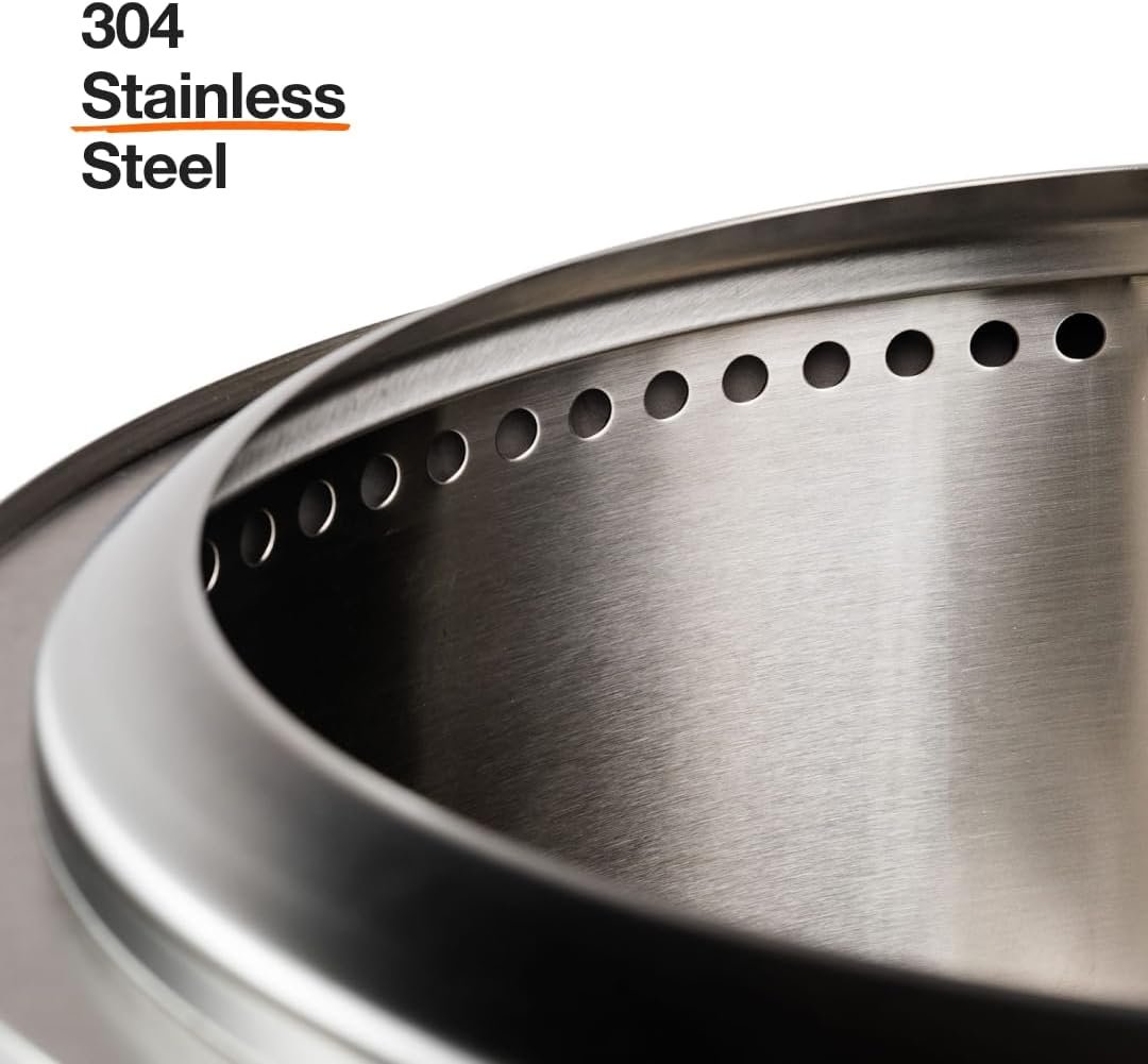 Solo Stove Bonfire 2.0 with Stand, 19.5 Inch Smokeless Fire Pit with Removable Ash Pan - Portable Outdoor Fire Pit - Stainless Steel Wood Burning Fireplace, Ideal for 4-6 People, 21.75 lbs, Cascade - Image 4