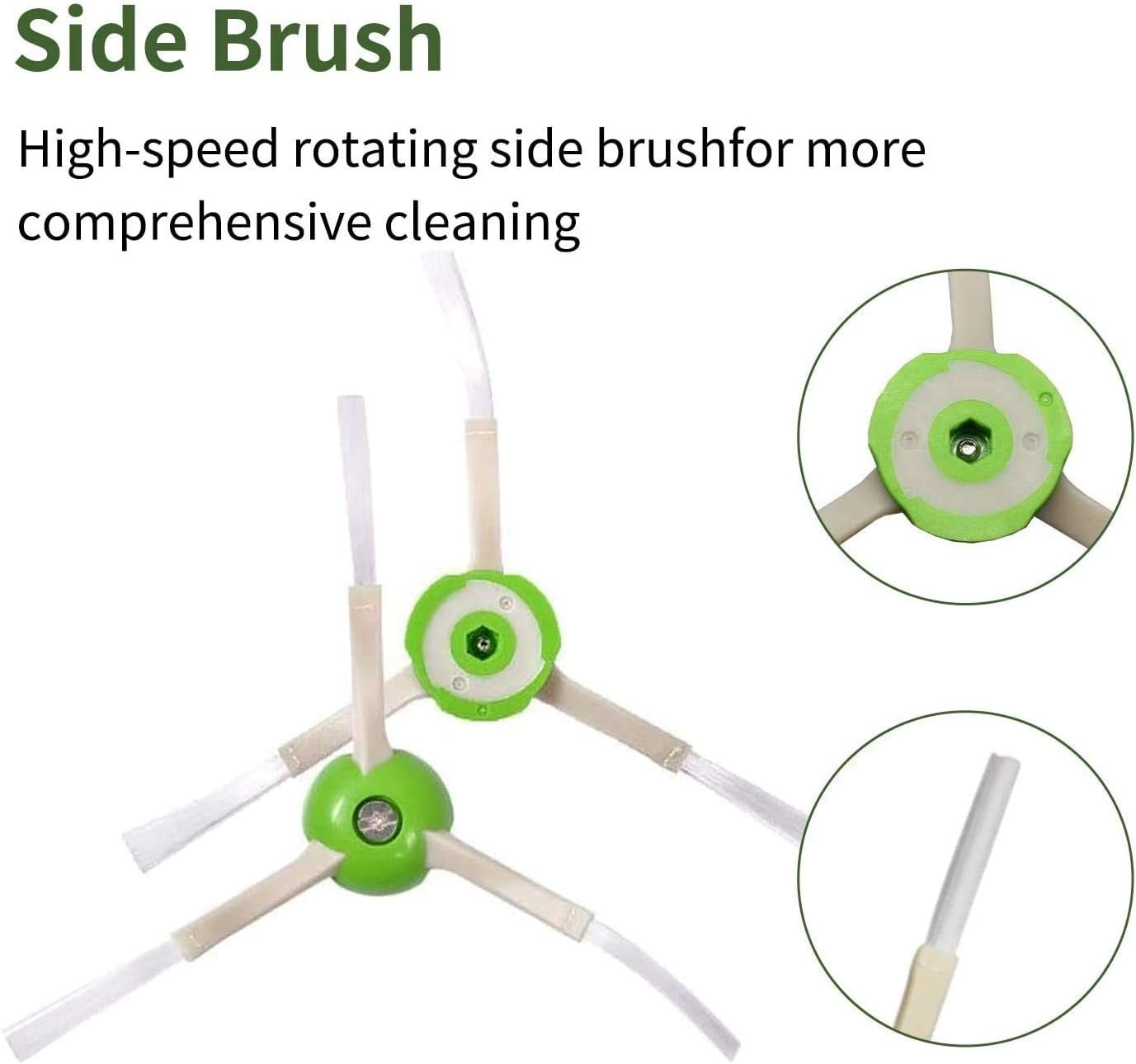 26 Pack Replacement Parts for iRobot Roomba j7(7150) j7+ (7550) i3(3150) i3+(3550) i4 i6 i6+(6550) i7(7150) i7+(7550) i8 i8+ Robot,2 sets Roller Brushes,8 Filters,8 Side Brushes,8 Dust bags - Image 5