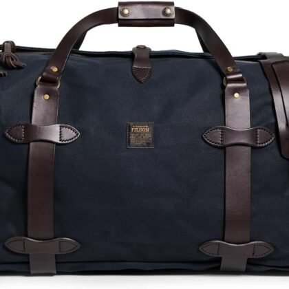 Filson Men's Medium Rugged Twill Duffle Bag, Navy, Blue, One Size