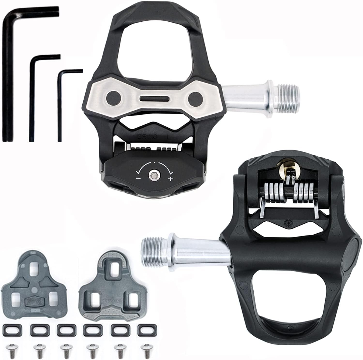 ZERAY Carbon Road Bike Pedals-Lightweight Clipless Bicycle Pedals with Cleats Compatible with Keo&Keo Grip