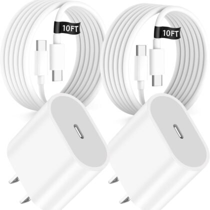 USB C Fast Charger for iPad 10th/11th (A16) Generation,iPad Air 5th/4th/13/11 inch M3 M2,iPad Pro 12.9 6h/5th/4th/3rd,13/11 M4,Mini A17,20W Wall Charger with 10FT Long Type C Fast Charging Cord Cable