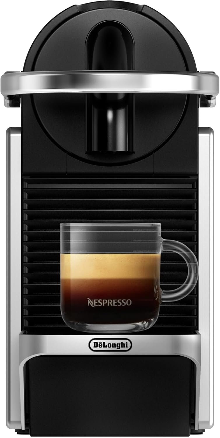 De'Longhi Nespresso Pixie EN127.S, Fully Automatic Coffee Machine, One-Button Coffee Machine with Multi-Function, Welcome Set Included, Compact Design, 19 Bar Pressure, 1260W, Silver - Image 4