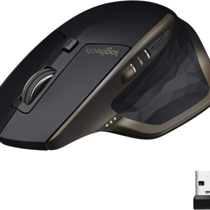 Logitech MX Master Wireless Mouse – High-precision Sensor, Speed-Adaptive Scroll Wheel, Easy-Switch up to 3 Devices - Meteorite Black