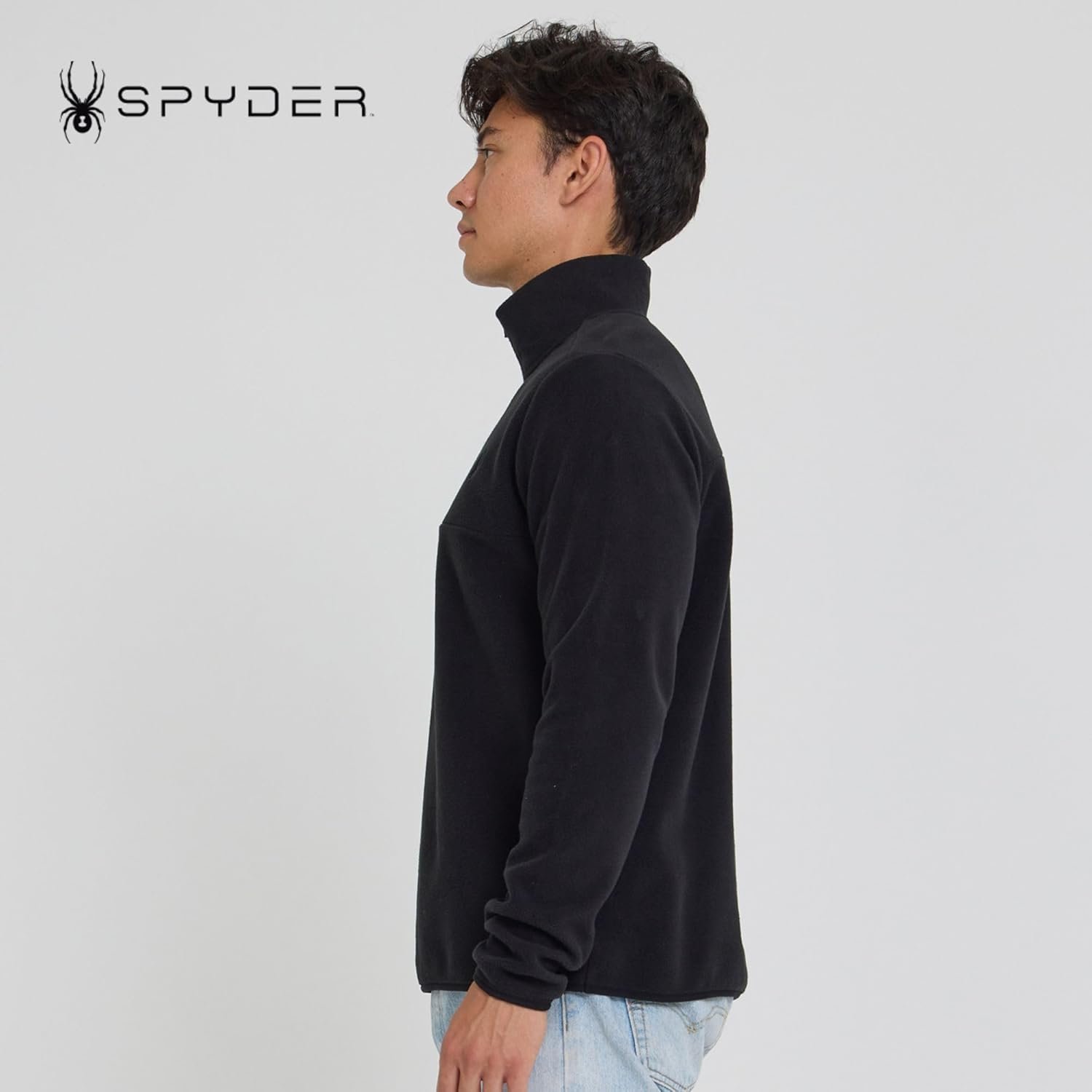Spyder Fleece Quarter Zip Pullover Men – Polar Fleece Lightweight Athletic Sweater, Warm 1/4 Zipper Jacket, Mock Neck - Image 6