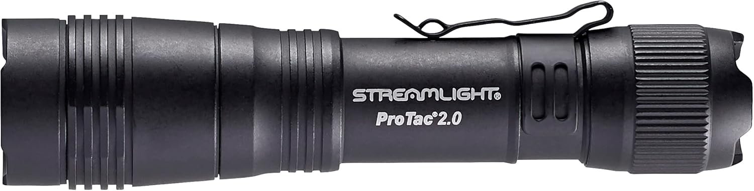 Streamlight 89000 ProTac 2.0 2000-Lumen 17300-Candela Rechargeable Tactical LED Flashlight with USB C Cable, and Holster, Box, Black - Image 2