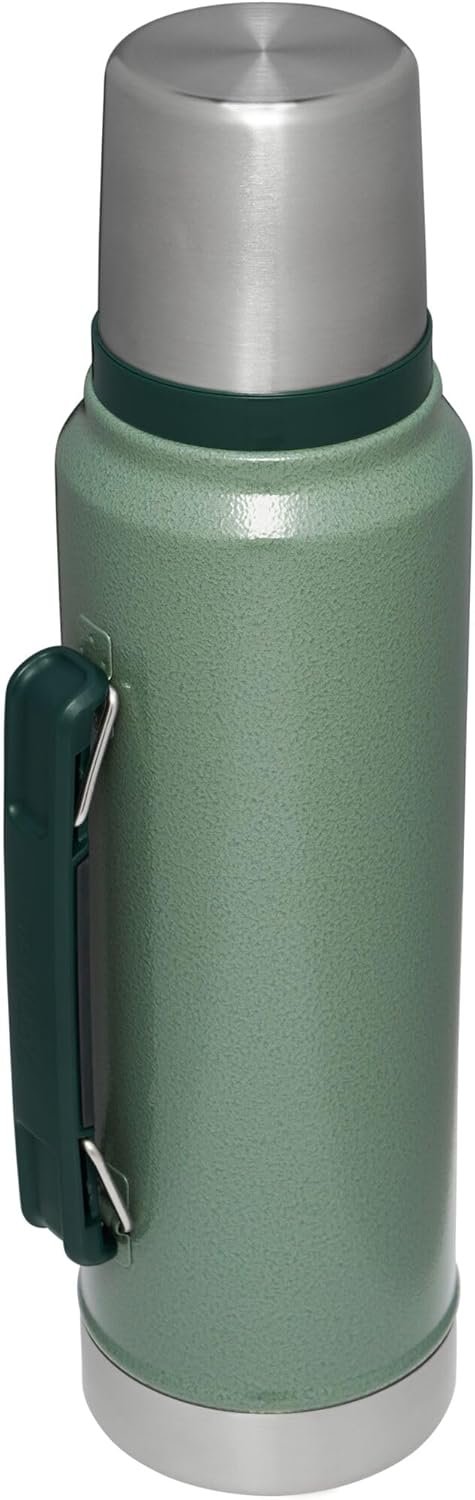 Stanley Classic Legendary Vacuum Bottle 1.1 qt Wide Mouth with Leakproof Cup Lid Keep Drinks Hot or Cold Packable for Travel Insulated Stainless Steel Thermal Bottle BPA-Free Hammertone Green - Image 2