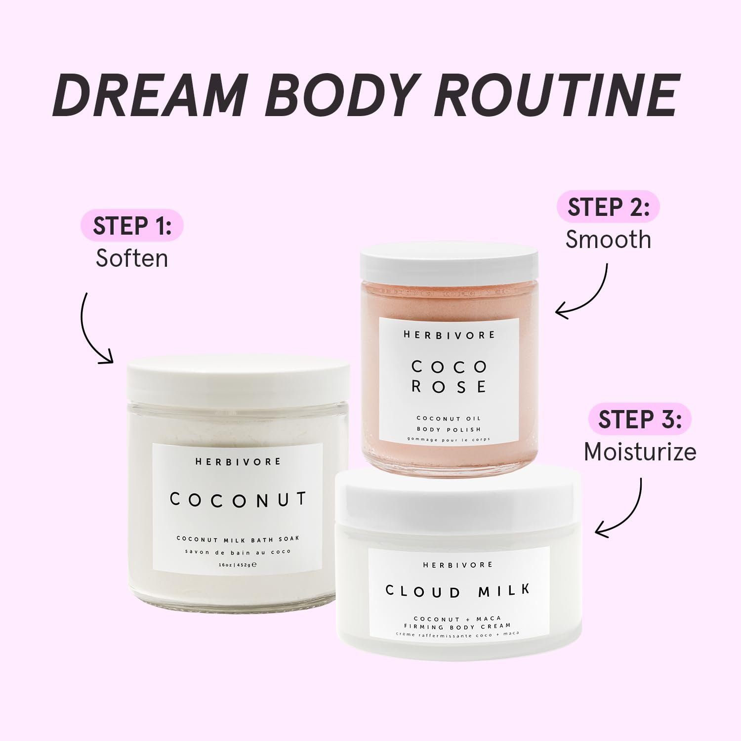 HERBIVORE Cloud Milk Coconut + Maca Firming Body Cream I Fast Absorbing Moisturizer for Smoother, Firmer Looking Skin I Vegan, for All Skin Types, 195 mL / 6.6 oz - Image 6