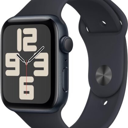 Apple Watch SE (2nd Gen) (GPS, 44mm) - Midnight Aluminum Case with Midnight Sport Band, M/L (Renewed)