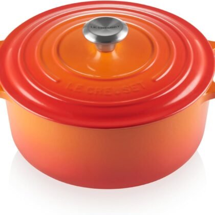 Le Creuset Enameled Cast Iron Signature Round Dutch Oven, 5.5 qt., Flame