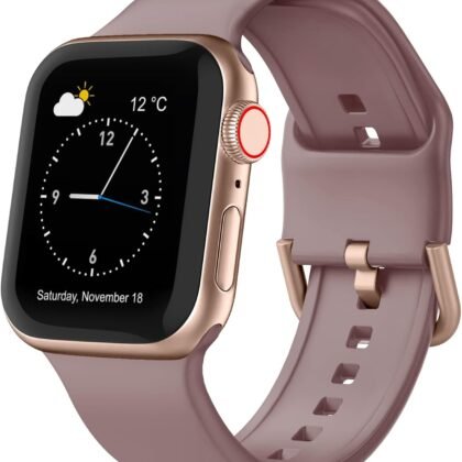 Sport Band Compatible with Apple Watch Bands 49mm 46mm 45mm 44mm 42mm 41mm 40mm 38mm, Soft Silicone Replacement Strap with Classic Clasp for iWatch Series 11 10 9 8 7 6 5 4 3 2 1 SE Ultra Women Men