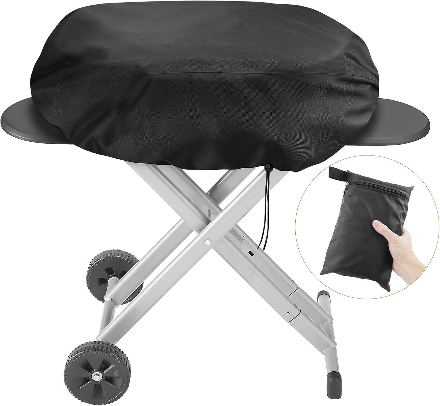 Heavy Duty Grill Cover,Portable Grill Cover for Roadtrip LX/LXX/LXE/285 and Smoke Hollow 205 Grills,Outdoor Waterproof 600D Oxford Fabric and Adjustable Hem Grill Covers Accessories,All Weather