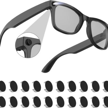 20PCS LED Light Cover Compatible with Ray-Ban Meta Smart Glasses Wayfarer Skyler Headliner Display Oakley Meta HSTN, Low-Viscosity and Replaceable LED Light Covers