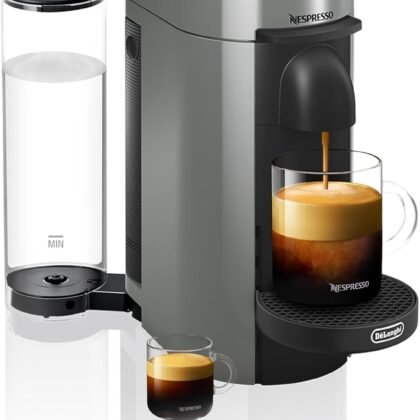 De'Longhi Nespresso Vertuo Plus Coffee and Espresso Maker by De'Longhi, Grey
