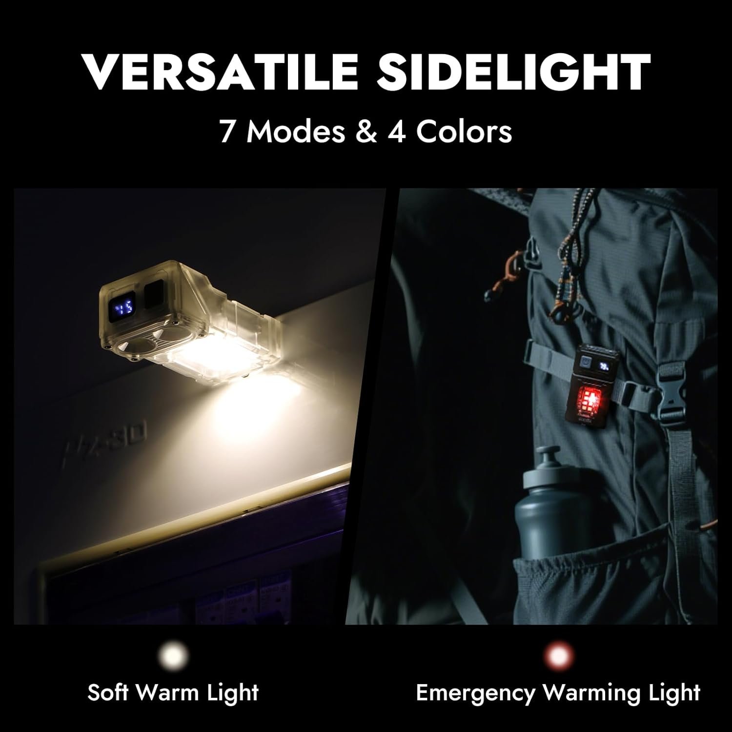 WARSUN DC08 Swivial LED Flashlight Rechargeable, 800 Lumens Mini Work Lihgt, Small EDC Flashlight Clip On with Back Clip, Magnetic Flashlight, for Emergency, Walk Dog, Working, Hiking, Camping - Image 7