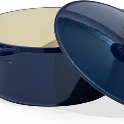 Made In Cookware - Dutch Oven 5.5 Quart - Blue - Enameled Cast Iron - Exceptional Heat Retention & Durability - Professional Cookware - Crafted in France - Induction Compatible