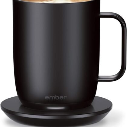 Ember Temperature Control Smart Mug 2, 14 Oz, App-Controlled Heated Coffee Mug with 80 Min Battery Life and Improved Design, Black