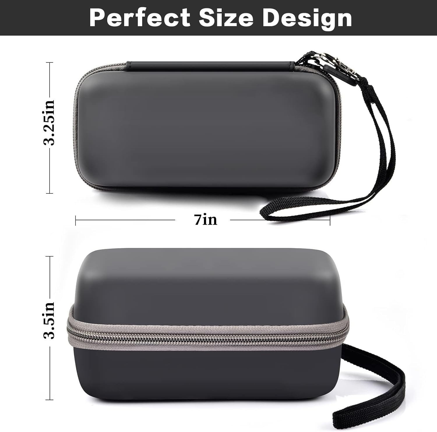 casmilee Case Compatible with Anker 737/735/ 736/717 USB-C Portable Charger Power Bank, Fast Foldable Wall PowerBank Bag for GaN Prime Nano II AC Adapter, Powercore Pocket for lights Cable - Black - Image 3