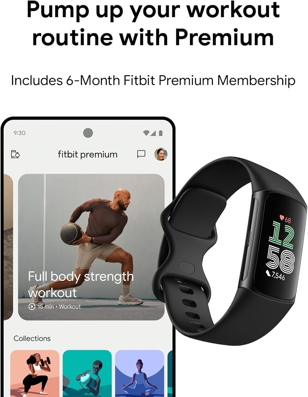 Fitbit Charge 6 Activity Tracker Heart Rate Monitoring, 7-Day Battery, Integrated Google Apps, Maps & Wallet, in-Depth Health Insights, Activity & Sleep Analysis, S & L Bands Included, Obsidian/Black - Image 9
