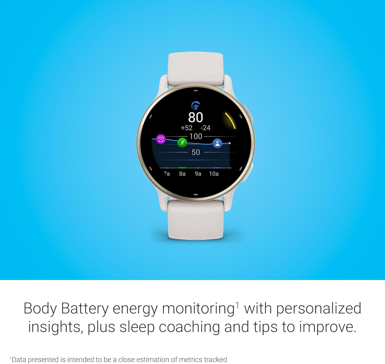 Garmin vívoactive 5, Health and Fitness GPS Smartwatch, AMOLED Display, Up to 11 Days of Battery, Ivory - Image 4