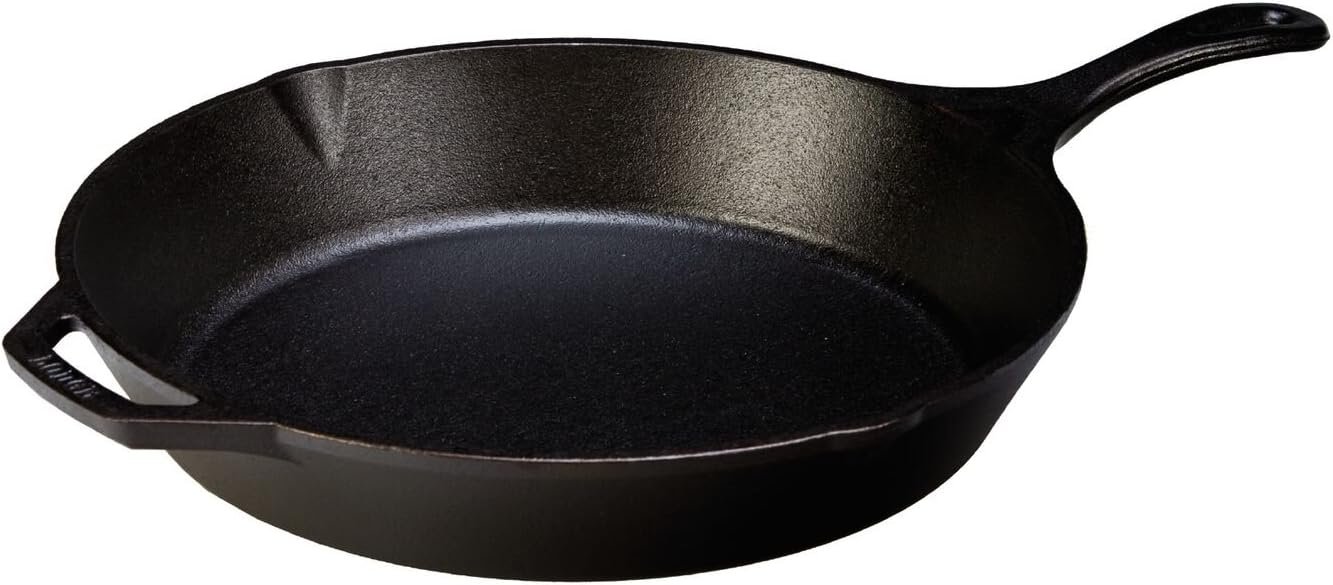 Lodge Seasoned Cast Iron Skillet with Hot - 12 inch Frying Pan with Silicone Hot Handle Holder (Black) - Image 2