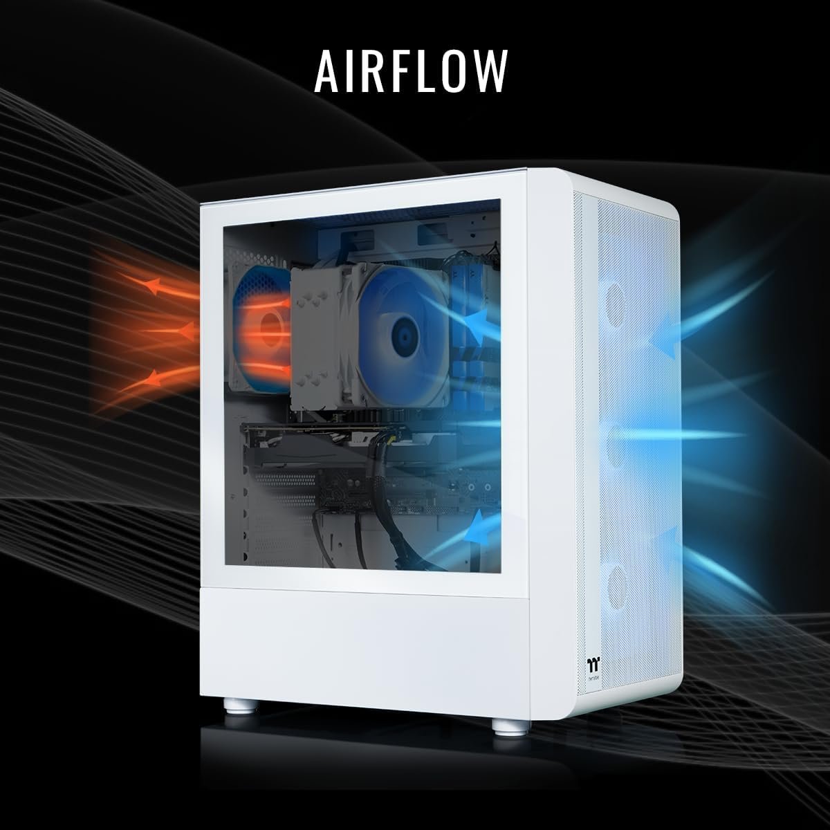 Thermaltake LCGS Quartz R66 Gaming Desktop (AMD Ryzen™ 5 5600, ToughRam DDR4 3600Mhz 16GB RGB Memory, AMD Radeon™ RX 6600, 1TB NVMe M.2, WiFi, Windows 11) S2QT-B550-R66-LCS - Image 3
