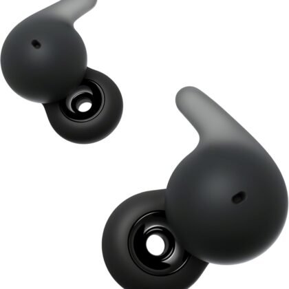 Sony LinkBuds Open Truly Wireless Earbud Headphones with an Open-Ring Design for Ambient Sounds and Newly Developed Air Fitting Supporters, Black