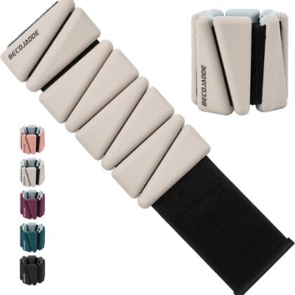 Ankle Weights Set of 2 (1 lb/2 lb/3 lb Each) Adjustable Wrist Weights for Women Men Wearable Arm Leg Weight for Pilates, Running, Walking, Workout, Yoga