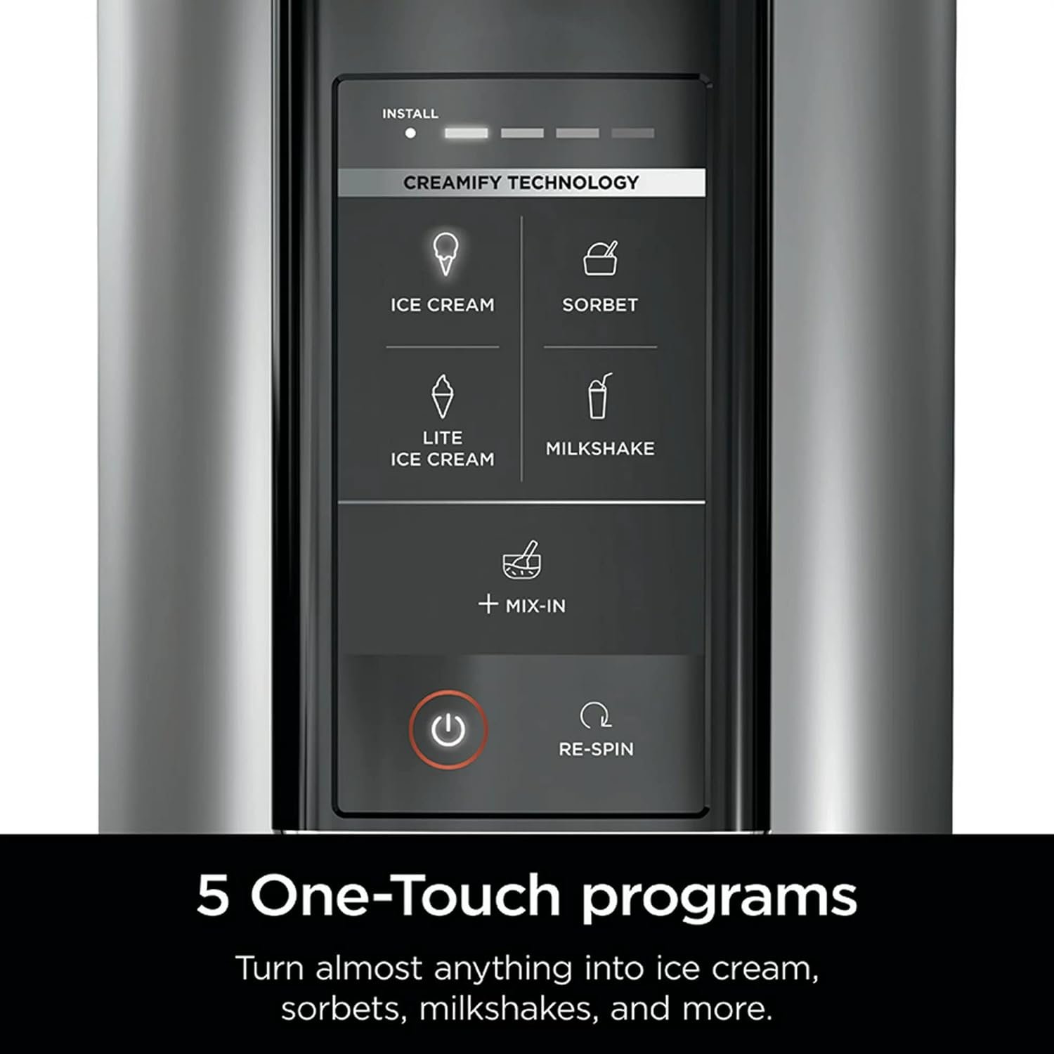 Ninja NC300 CREAMi Ice Cream Maker with (2) Pint Containers & Lids, Silver (Renewed) - Image 3