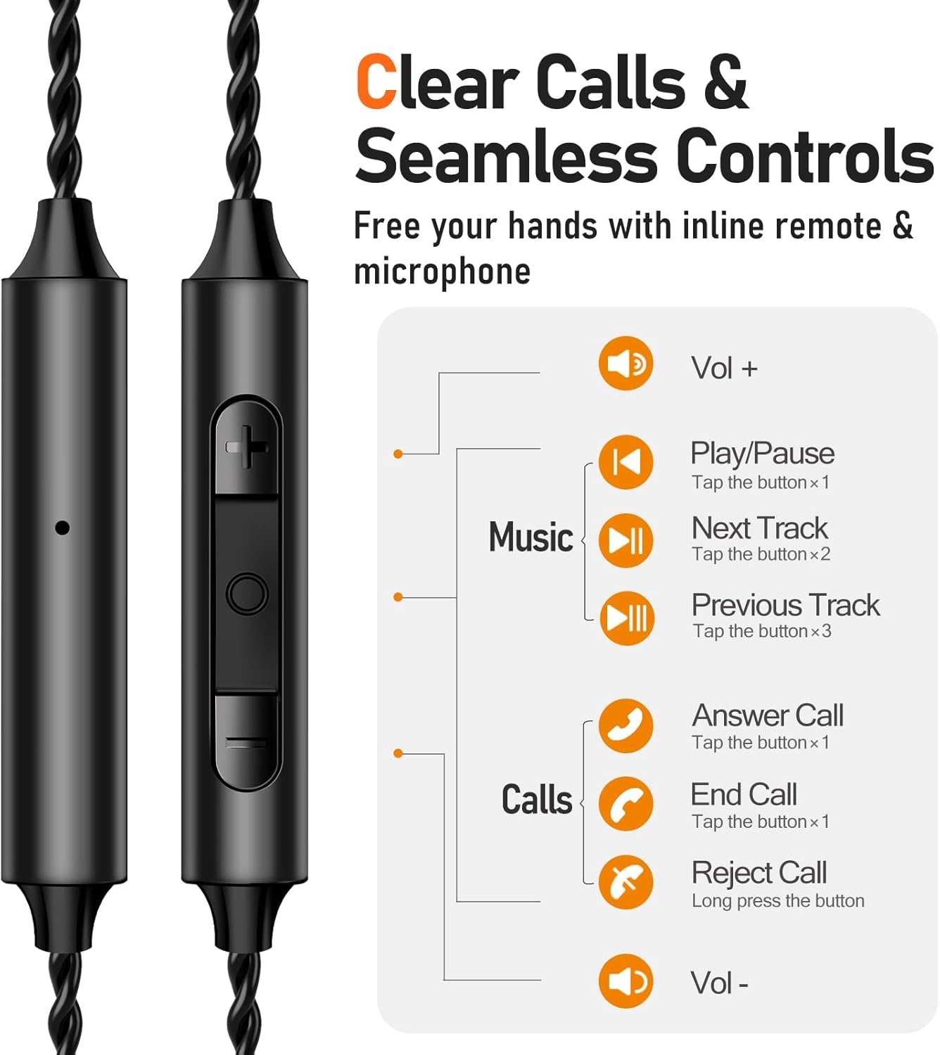 Vibes 202MC USB-C Wired Earbuds - USBC HiFi in Ear Headphones for iPhone 17/16/15 - Noise Isolating Ear Buds w/ Mic - Clear Sound, Deep Bass & Comfort-Fit Earphones - Silver Plated Cord, Carrying Case - Image 8