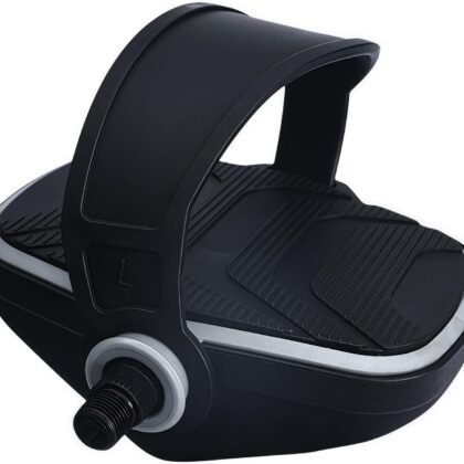 YBEKI Pro Spin Bike Pedals with Adjustable Straps - 9/16" Spindle for Peloton/Schwinn/Sunny Indoor Exercise Bikes | Heavy-Duty PP Plastic & PVC Straps | Non-Slip Diamond Surface