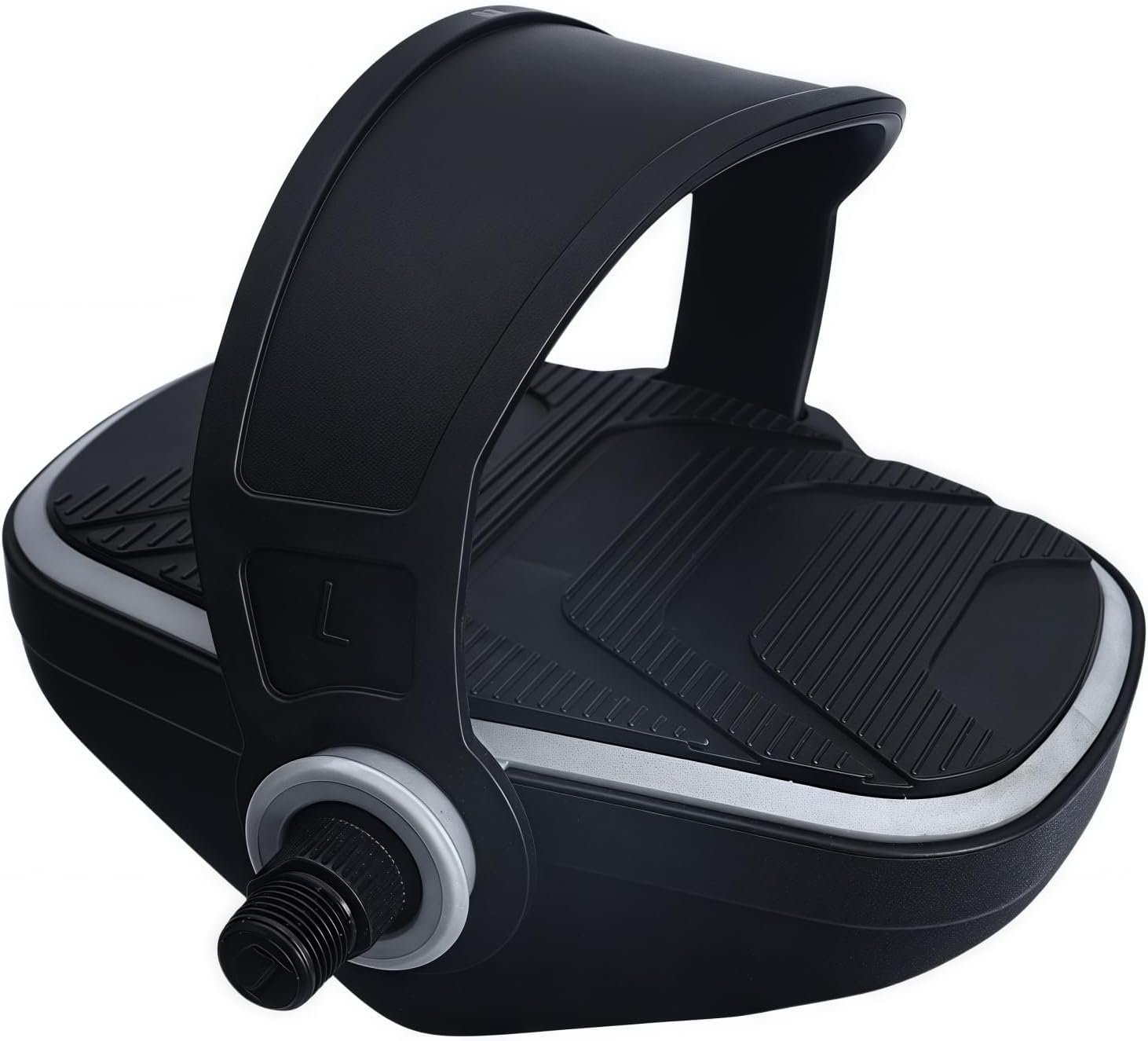 YBEKI Pro Spin Bike Pedals with Adjustable Straps - 9/16" Spindle for Peloton/Schwinn/Sunny Indoor Exercise Bikes | Heavy-Duty PP Plastic & PVC Straps | Non-Slip Diamond Surface