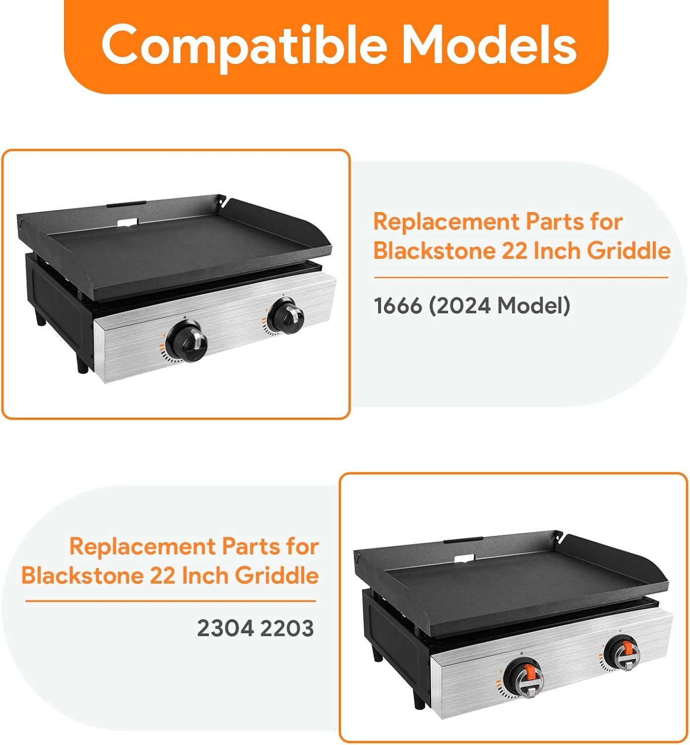 Upgrade Griddle Lid & Griddle Cover for Blackstone 22 Inch 1666 (2024 Model) 2203 2304, Griddle Hard Cover for 22 Inch Tabletop Grill, Griddle Hood for Blackstone Griddle Lid - Image 2