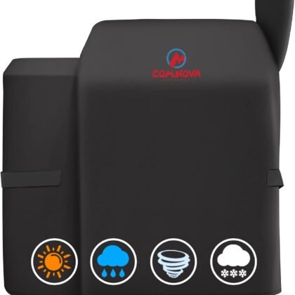 Comnova Grill Cover for Traeger Pro 22 & 575 Series - 600D Wood Pellet Smoker Cover for Traeger Waterproof & Heavy Duty, Premium Pellet BBQ Cover for Treager Pro 22 / Pro 575, Z Grills 550B and More