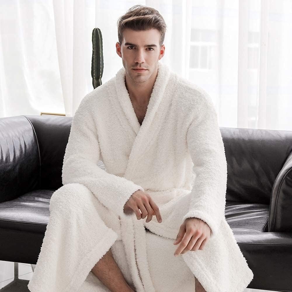 7 VEILS Long Bathrobe Womens and Mens Cozy Knit Microfiber Stretchy Super Soft Bathrobes Loungewear House Robes Dressing Gown - Image 5