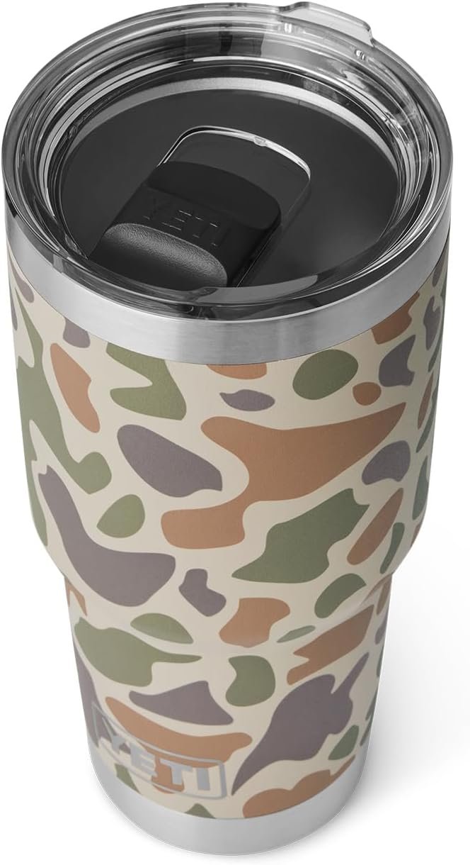 YETI Rambler 30 oz Tumbler, Stainless Steel, Vacuum Insulated with MagSlider Lid, Tan Camo