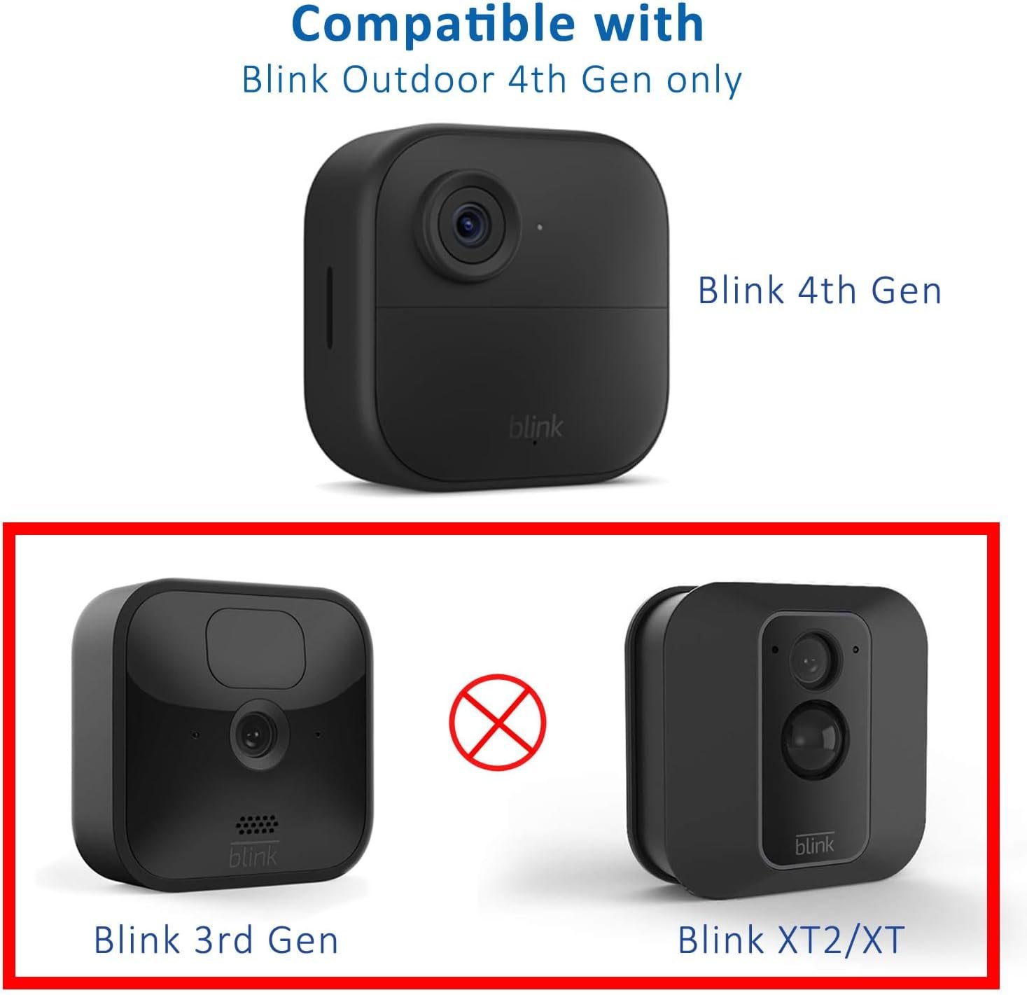 All New Blink Outdoor 4th Gen Camera Mounting Brackets,5 Pack Weatherproof Protective Housing and 360 Degree Adjustable with Sync Module Wall Mount (Blink Camera is Not Included) - Image 2