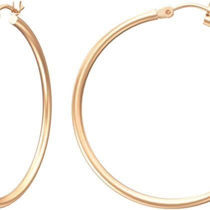 Gacimy Gold Hoop Earrings for Women 14K Real Gold Plated Hoops with 925 Sterling Silver Post